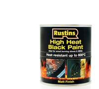 Rustins HRBL500 High Heat Paint 600°C Black 500ml