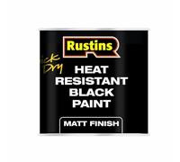 Rustins Heat Resistant Paint Black 250ml
