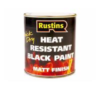 Rustins Heat Resistant Paint Black 500ml