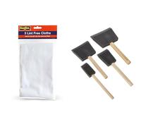 Rustins Lint Free Cloths - 3 x 300mm square & Poly