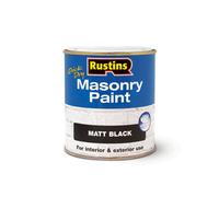 RUSTINS Masonry Paint Matt Black 250ml