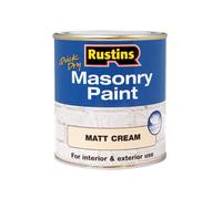 RUSTINS Masonry Paint, Cream, 500 ml (Pack of 1)