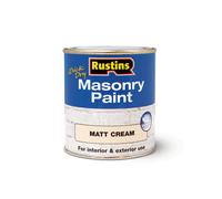 RUSTINS Masonry Paint, Cream, 500 ml (Pack of 1)