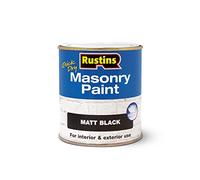 RUSTINS Masonry Paint Matt Black 250ml