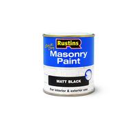 RUSTINS Masonry Paint Matt Black 500ml