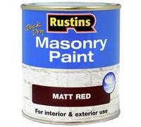 RUSTINS Masonry Paint Matt Red 250ml