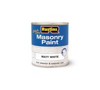 RUSTINS Masonry Paint, White, 500 ml (Pack of 1)