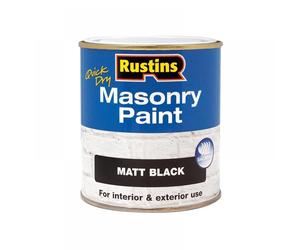 Rustins MASPB250 Quick Dry Masonry Paint Matt Black 250Ml
