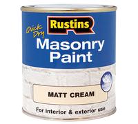 Rustins MASPC500 Quick Dry Masonry Paint Matt Cream 500ml
