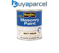 RUSTINS Masonry Paint, Cream, 500 ml (Pack of 1)