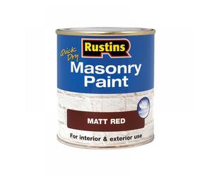 Rustins MASPR250 Quick Dry Masonry Paint Matt Red 250Ml