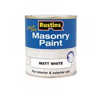 RUSTINS Masonry Paint, White, 500 ml (Pack of 1)