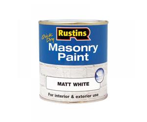 Rustins MASPW500 Quick Dry Masonry Paint Matt White 500Ml