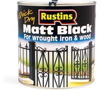 RUSTINS Matt Black Paint 1L- DIY-Friendly, High-Coverage, and Long-Lasting Fini