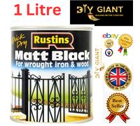 Rustins 1L Quick Dry Paint - Matt Black