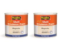 RUSTINS Matt Emulsion Paint Magnolia 250ml (Pack of 2)