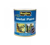 Rustins Metal Paint MPBK1000 Quick Drying Smooth Satin Black 1 Litre