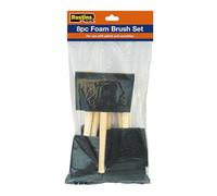 Rustins Poly Foam Brushes - 8 piece pack - Professional Grade Paint Applicators for Smooth Finishes