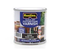 Rustins PSDOW250 Quick Dry Polyurethane Varnish Satin Dark Oak 250Ml Psdow250