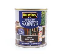 Rustins PSDOW500 Quick Dry Polyurethane Varnish Satin Dark Oak 500Ml Psdow500