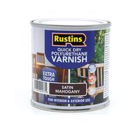 Rustins PSMAW250 Quick Dry Polyurethane Varnish Satin Mahogany 250Ml Psmaw250