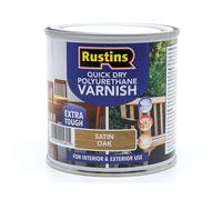 Rustins PSOAW250 Quick Dry Polyurethane Varnish Satin Oak 250Ml Psoaw250