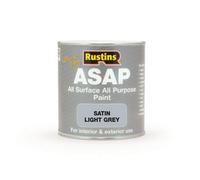 Rustins Quick Dry Asap All Surface All Purpose Paint Light Grey 1L
