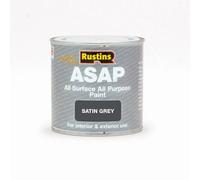 Rustins Quick Dry Asap All Surface All Purpose Paint Satin Grey 250Ml
