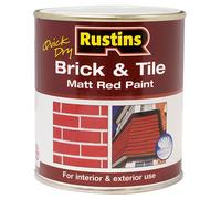 Rustins BRITW1000 Quick Dry Brick & Tile Paint Matt Red 1 Litre