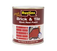 Rustins BRITW1000 Quick Dry Brick & Tile Paint Matt Red 1 Litre