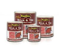 Rustins BRITW1000 Quick Dry Brick & Tile Paint Matt Red 1 Litre