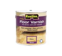 RUSTINS Floor Varnish Clear 2.5L Gloss - Fast-Drying Floor Protection for Interior Wood - Easy Application with Tough, Long-Lasting Clear Finish