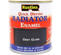 Rustins Quick Drying Radiator Enamel Gloss - Grey 500ml