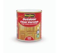 Rustins Quick Dry Outdoor Clear Varnish Gloss/Matt/Satin Finish 250ml/500ml/1L