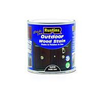 Rustins Quick Dry Outdoor Wood Stain 250ml Satin Dark Oak