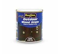 Rustins Quick Dry Outdoor Wood Stain 500ml Satin Dark Oak