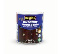 Rustins Quick Dry Outdoor Wood Stain Satin - Dark Oak 1Ltr