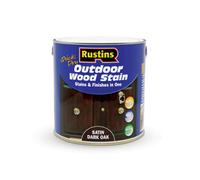 Rustins Quick Dry Outdoor Wood Stain Satin - Dark Oak 2.5Ltr