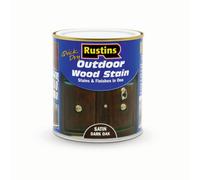 Rustins Quick Dry Outdoor Wood Stain Satin - Dark Oak 500Ml