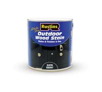 Rustins Quick Dry Outdoor Wood Stain Satin - Ebony 2.5Ltr