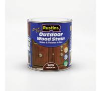 Rustins Quick Dry Outdoor Wood Stain Satin - Medium Oak 1Ltr