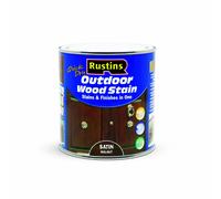 Rustins Quick Dry Outdoor Wood Stain Satin - Walnut 1ltr