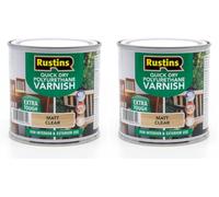 Rustins Quick Dry Polyurethane Varnish, 250ml, Matt Clear Finish (Pack of 2)