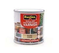 Rustins Quick Dry Polyurethane Varnish Gloss Clear 1L POGCW1000 RUS3859