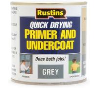RUSTINS QUICK DRY PRIMER & UNDERCOAT WHITE GREY UNDER COAT PAINT 250ML 500ML NEW
