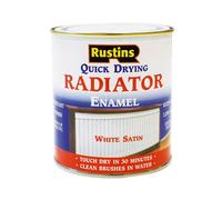 Rustins Quick Dry Radiator Enamel Paint Satin White 250ml