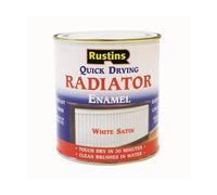 Rustins - Quick Dry Radiator Enamel Paint Satin White 500ml