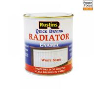 Rustins RADS500 Quick Dry Radiator Enamel Paint Satin White 500Ml