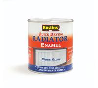 Rustins - Quick Dry Radiator Enamel Paint Satin - WHITE - 500ML