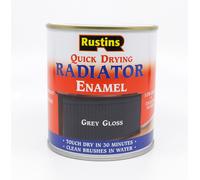 Rustins Quick Drying Radiator Enamel Gloss - Grey 500ml